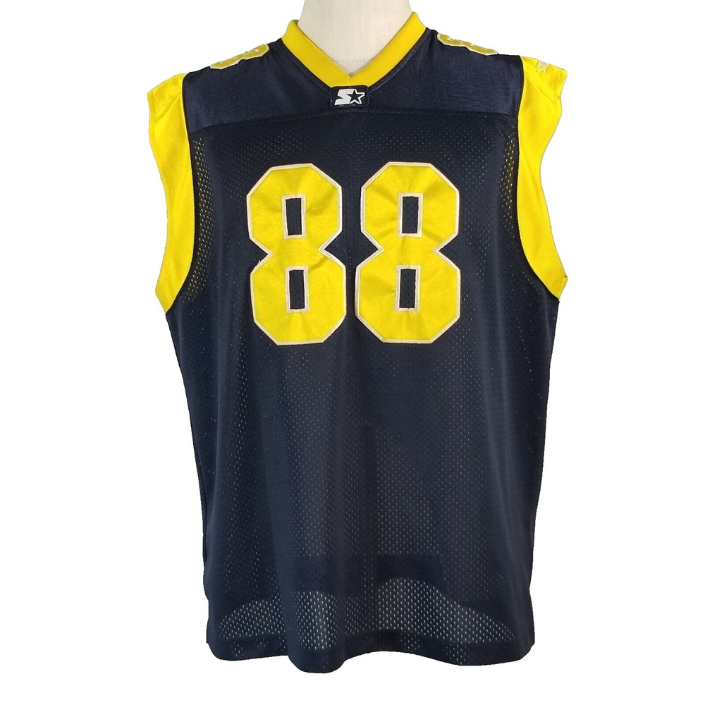 Starter Basketball Jersey Mens Large Blue Michigan Wolverines 88 Mesh Sport